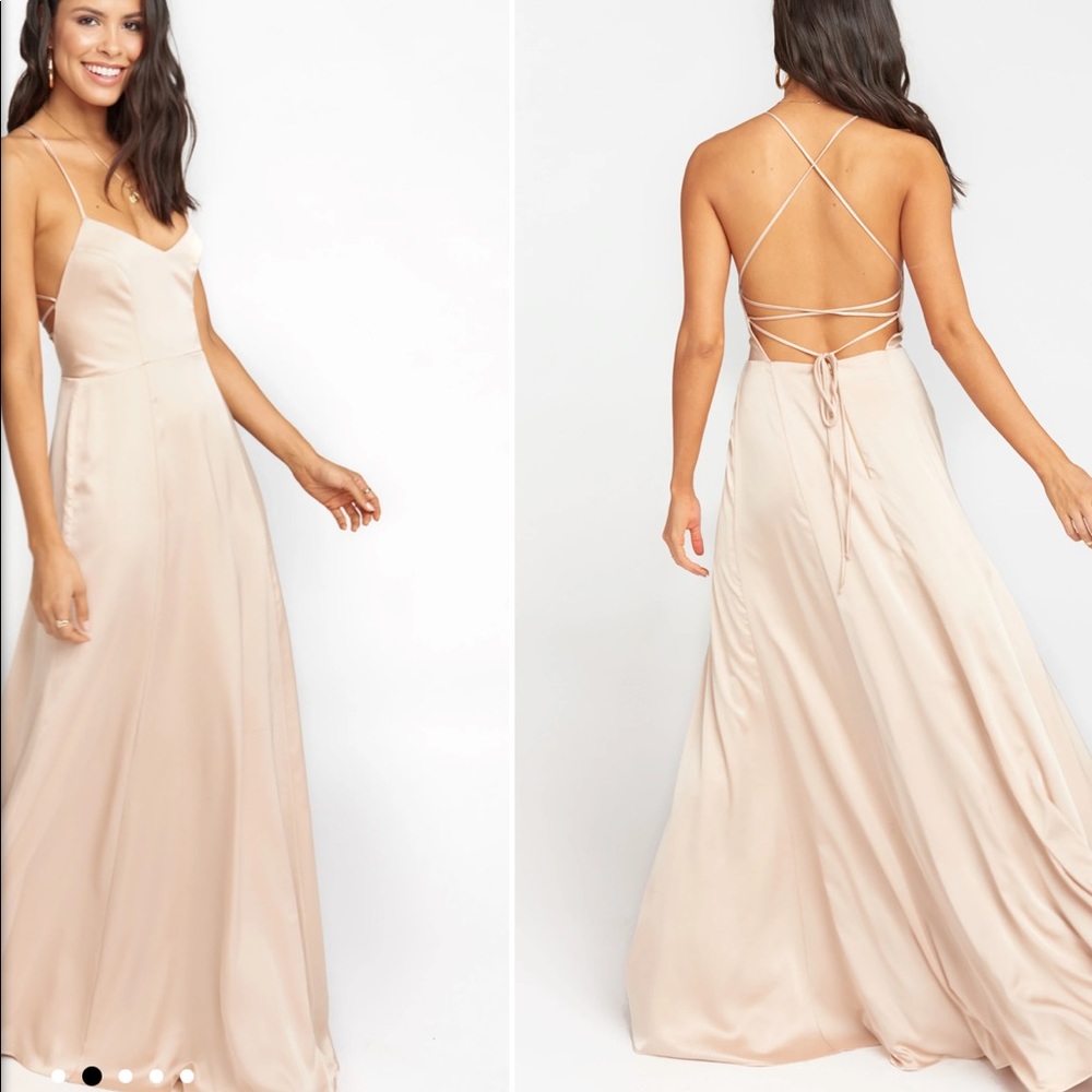 Show Me Your Mumu - Godshaw Goddess Gown ~ Champagne Luxe Satin